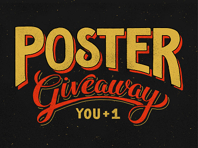 Instagram Poster Giveaway free giveaway hand lettering lettering poster type typography