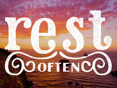 Rest Often beach handlettering lettering letters oregon coast positivity rest type typography