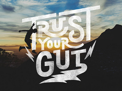 Trust Your Gut art drawing handlettering illustration lettering motivation positivity quotes type typography