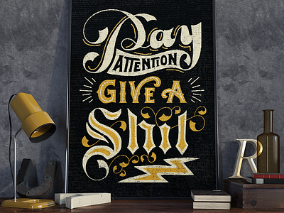 Give A Shit - Weekend Only Sale curse lettering motivation poster quote sale shit type typography words