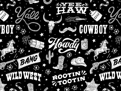Pattern Tutorial cowboy hand lettering learn lettering lettering tutorial type typography vintage western wild west yall