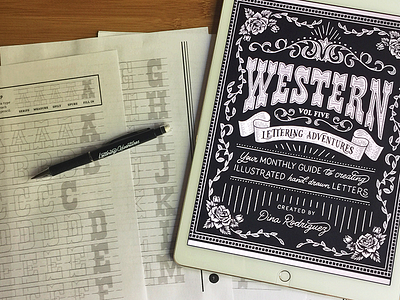 Western Lettering Adventures eBook hand lettering learn lettering type typography vintage western zine