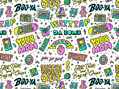 90's Slang Pattern