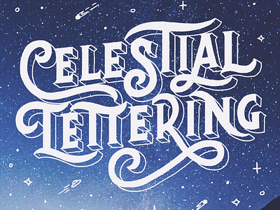 NEW Celestial Lettering Workbook custom type hand drawn type hand lettering learn lettering lettering practice lettering workbook sky space stars typography vintage lettering