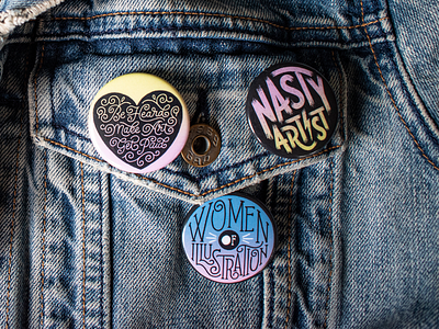 Women of Illustration Button Pack