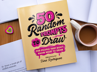 50 Random Prompts to Draw art book brainstorm brainstorming creative idea design drawing hand lettering ideas illustration inspiration lettering letters prompts random script stuck type typography workbook