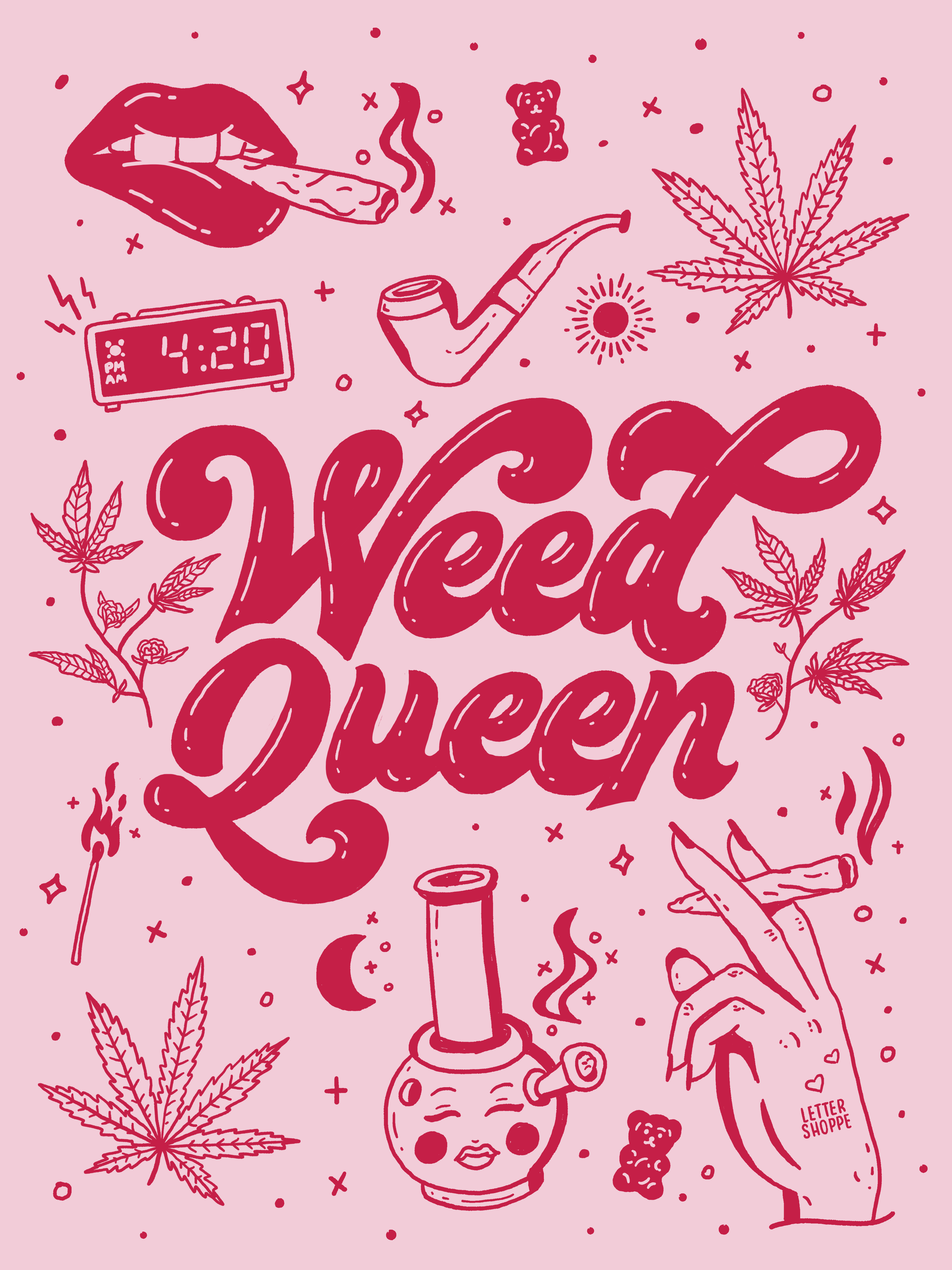 Dribbble - weed_queen.png by Dina Rodriguez