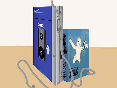 Time Machine davegrohl dribbble invite grunge kristnovoselic kurtcobain music nirvana smells like teen spirit sonywalkman time machine tps l2 walkman