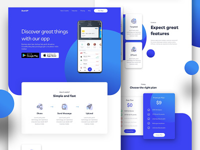 Mobile Application Landing Page Template app application client cta download faq features free hero how it works landing mobile page pricing sketch template testimonial ui ux website