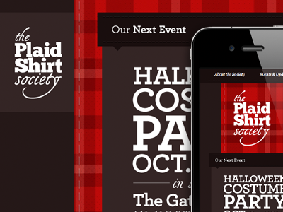 The Plaid Shirt Society charity plaid responsive typography