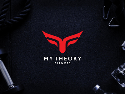 GYM Logo My Theory Fitness app branding design graphic design gymlogo illustration logo sports sportslogo typography ui ux vector