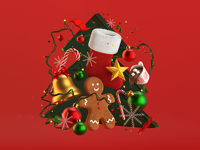 Christmas 3d illustration