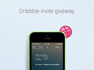 Dribbble Invitation dribbble giveaway invitation invite ios prospect