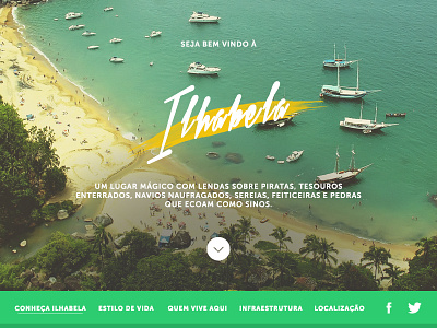 Welcome to Ilhabela - Website beach brazil flat interface nature summer ui uiux user interface web webdesign website