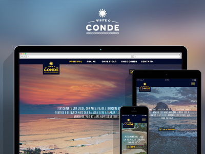 Visite o Conde - Website beach brazil flat interface nature responsive ui uiux user interface web webdesign website