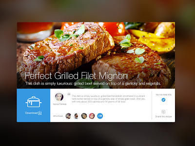 Food Widget flat modern product rating social ui user interface widget