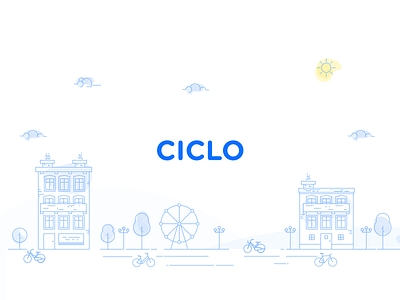 CICLO - Discover your city by bike bicycle branding gps illustration ios landscape sketch transportation user interface