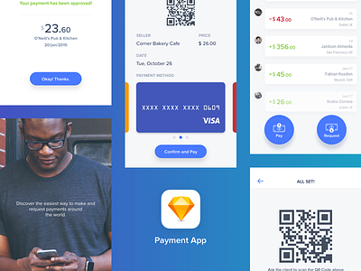 Quick Payments App — Sketch freebie download freebie ios money payment product qrcode sketch uiux user interface
