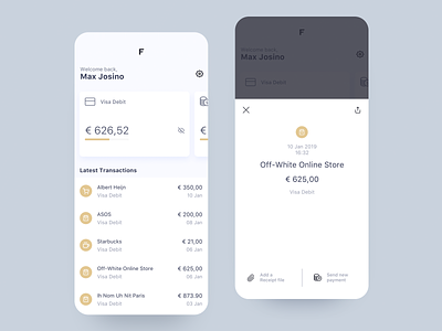 FV - Personal Banking app banking design finance financial app fintech interface product product design ui uiux user interface