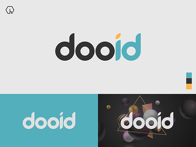 Dooid 3d cyan minimalism minimalism logo simple simple logo