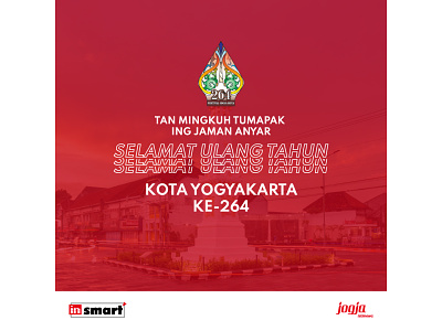 Ulang Tahun Kota Yogyakarta Ke-264 design graphic design instagram red