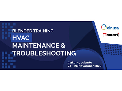 Blended Training HVAC Maintenance & Troubleshooting Banner banner blue design graphic design