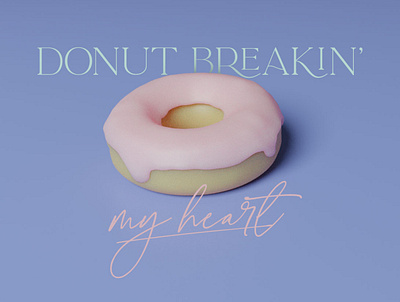 Donut Breakin' my heart 3d blender blender 3d