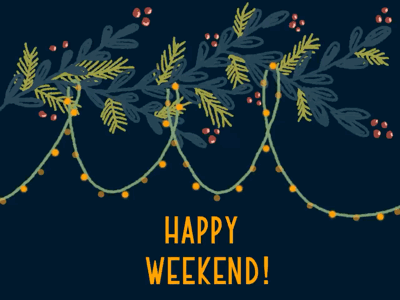 Happy Weekend animation green happy lights procreate weekend