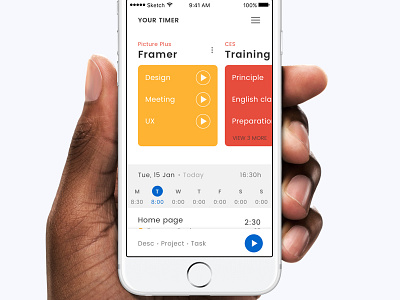 (W.I.P) Time Tracking mobile simplicity time timer tracking wip