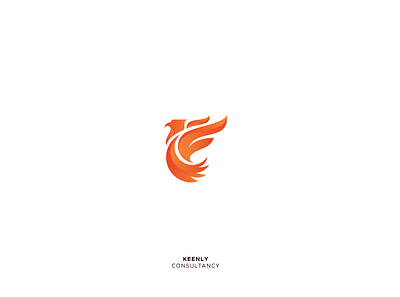 Keenly alphabet animal logo design bird logo branding consulting firm design fire gradient icon mark logo illustration logo logofolio phoenix portfolio startup logo
