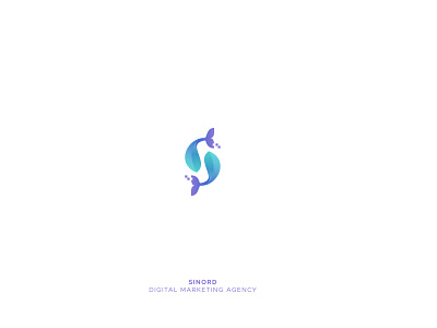 Sinord 36daysoftype alphabet animal animal logo blue purple branding creative design design digital pixels fish logo icon mark logo letter typography logo vector yin yang