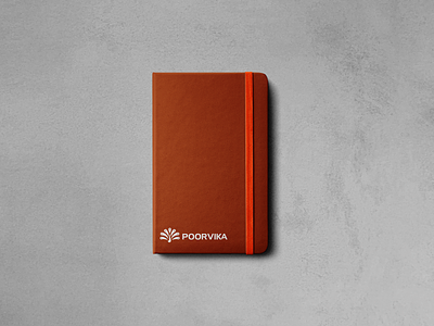 Poorvika Brand Identity Design - Notebook Mockup