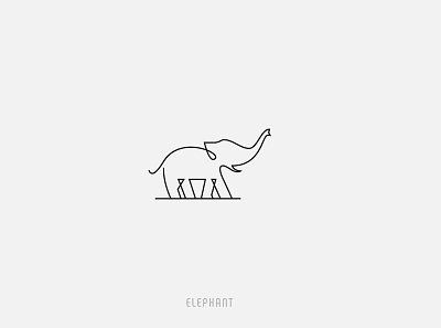 Elephant 🐘 animal logo animals brand design brand designer branding design creative design elephant elephant logo icon mark logo lineart logo