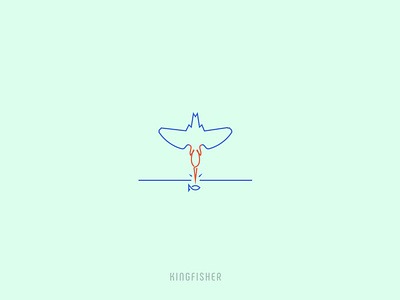 Kingfisher animal animal logo brand identity design clever creative design gradient grid logo icon mark logo logo vector