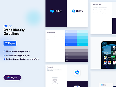 Olson Brand Identity Guidelines brand book brand guide brand identity branding landing page minimal design style guide