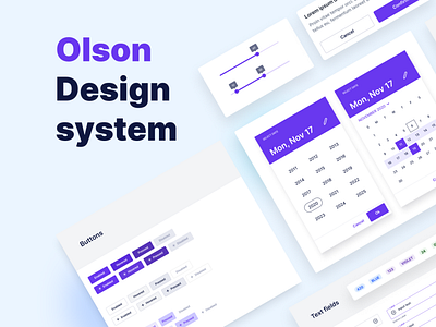 Olson Design System branding creative design design system landing page ui kit
