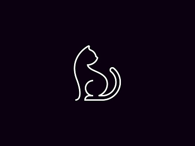 Cat animal animal logo cat cat logo line symbol