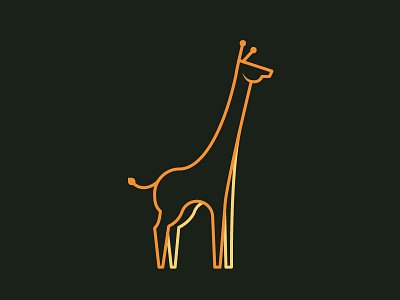 Giraffe animal logo giraffe giraffe logo line line logo orange white symbol