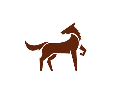 Horse animal animal logo brown illustrated logo symbol