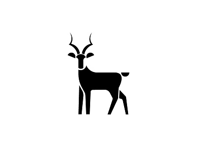 Impala animal black fast forest illustration impala logo logotype mark negative space speed