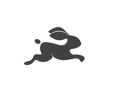 Jackrabbit animal black fast forest illustration jackrabbit logo logotype mark rabbit space speed