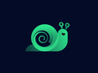 Animal Series For Fun - Snail animal gradient illustration logo snail spiral turbo vector