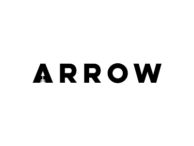 Arrow a alphabet arrow black logo space