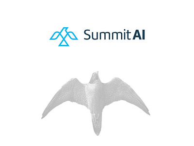 Summit AI animal artificial intelligence bird logo branding design line logo mark construction mountain summit triangle