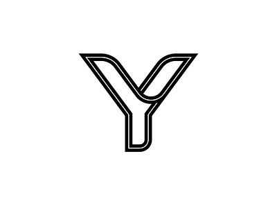 36days Of Type - Y 36days 36daysoftype alphabet blue gradient gradients graphic design illustration logo design logo icon monogram u logo y y logo