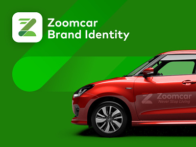 Zoomcar Brand Identity adventure app design bird logo booking app car app car brand identity car rental branding driver app gps logo design indian rental app z logo design