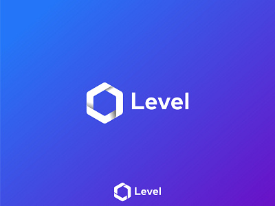Level logo concept 2 branding design gradient hexagon logo l l logo level logo logotype play logo triangle logo