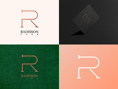 Radisson Park alphabet branding clever creative design design gradient grid logo hotel logo icon mark logo illustration letter typography logotype monogram letter mark park logo r p logo square logo