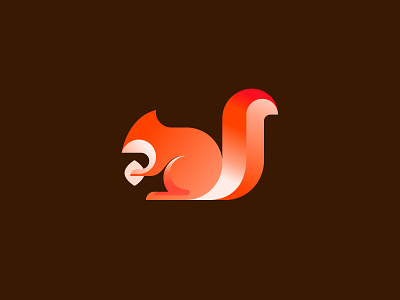 Squirrel 2 animal logo circle logo clever creative design design geometric design gradient logo grid logo icon mark logo logo logotype smart logo design squirrel