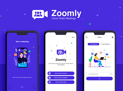 Zoomly App app art branding creative design logo typography ui ux vector web